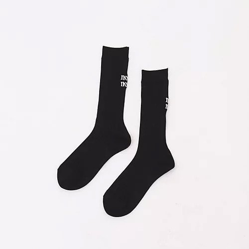 【ノーリーズ/NOLLEY'S】の【nolnol/ノルノル】ロゴリブソックス インテリア・キッズ・メンズ・レディースファッション・服の通販 founy(ファニー) 　ファッション　Fashion　レディースファッション　WOMEN　ソックス　Socks　ソックス　Socks　ブラック|ID: prp329100004552027 ipo3291000000032171646