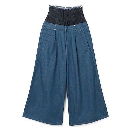 【リヴィントーン/LIVINGTONE】のCHRISTINA - With corset インテリア・キッズ・メンズ・レディースファッション・服の通販 founy(ファニー) 　ファッション　Fashion　レディースファッション　Fashion for Women　セットアップ　Matching Sets　2023年　2023　2023-2024秋冬・A/W　Autumn/Winter 2023–24 AW23–24　コルセット　Corset, Bustier　デニム　Denim, Jeans Material　パッチ　Patch, Appliqué　フレア　Flare, Flared　ロング　Long, Long-Length　ワイド　Wide, Wide Fit　今季　This Season, Current Season　洗える　Machine Washable　INDIGO|ID: prp329100004552037 ipo3291000000034898365