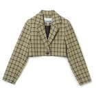 【ガニー/GANNI】のCheck Suiting Cropped Blazer Tender Shoots|ID: prp329100004552093 ipo3291000000033061523