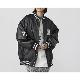 【ナウンレス/NOUNLESS】のNOUNLESS NYLON STADIUM JUMPER 人気、トレンドファッション・服の通販 founy(ファニー) ファッション Fashion レディースファッション WOMEN 2024年 2024 2024春夏・S/S Ss,Spring/Summer,2024 インナー Inner グラフィック Graphic ドッキング Docking フェイクレザー Faux Leather 軽量 Lightweight |ID:prp329100004552102