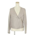 【ロゥタス/Rawtus】の薄軽レザーライダース風カーディガン ベージュ|ID: prp329100004552120 ipo3291000000032631778