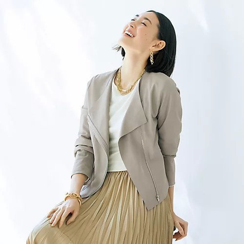 【ロゥタス/Rawtus】の薄軽レザーライダース風カーディガン 人気、トレンドファッション・服の通販 founy(ファニー) 　ファッション　Fashion　レディースファッション　Ladies' Fashion Online　トップス・カットソー　Tops/Tshirt　カーディガン　Cardigans　エレガント 上品　Elegant　カーディガン　Cardigan　ライダース　Riders　人気　Popularity　other-2|ID: prp329100004552120 ipo3291000000032631779