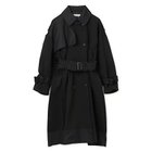 【マラミュート/MALAMUTE】のpleated trench coat 人気、トレンドファッション・服の通販 founy(ファニー) ファッション Fashion レディースファッション Fashion for Women アウター Coat / Outerwear Collection コート・ロングコート・ピーコート Long Coats, Peacoats & More トレンチコート / 春秋の定番アウター Trench Coats エレガント 上品 Elegant ギャザー Gathered, Ruffled フレア Flare, Flared thumbnail BLACK|ID: prp329100004552177 ipo3291000000033515109