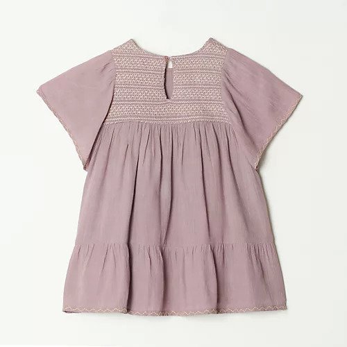 【オージュ/ooju / KIDS】の【洗える】刺繍ワンピース 人気、トレンドファッション・服の通販 founy(ファニー) 　ファッション　Fashion　キッズファッション　KIDS Children’s Clothing　ワンピース　Dress/Kids　おすすめ　Recommend　シャーリング　Shirring　ティアードワンピース　Tiered Dress　パープル　Purple　フレア　Flare　別注　Special Order　洗える　Washable　other-3|ID: prp329100004552202 ipo3291000000032639826