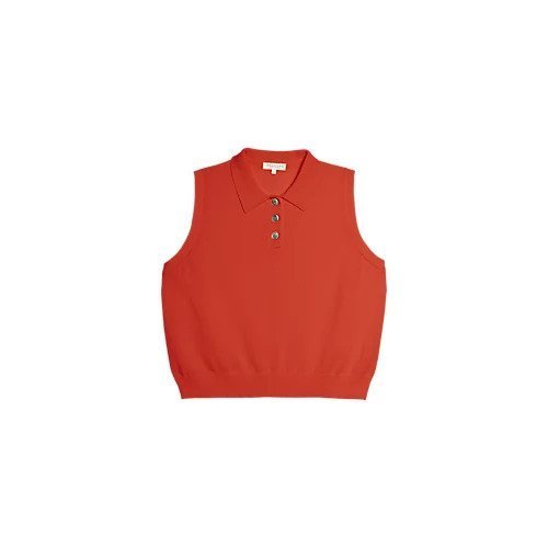 【デミーリー/DEMYLEE】のAYANA TOP インテリア・キッズ・メンズ・レディースファッション・服の通販 founy(ファニー) 　ファッション　Fashion　レディースファッション　WOMEN　ワンピース　Dress　クラシック　Classic　スリム　Slim　ノースリーブ　No Sleeve　フィット　Fit　ポロシャツ　Polo Shirt　洗える　Washable　RED|ID: prp329100004553166 ipo3291000000032182250