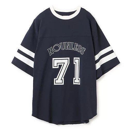 【ナウンレス/NOUNLESS】のNOUNLESS UNIFORM BIG TEE インテリア・キッズ・メンズ・レディースファッション・服の通販 founy(ファニー) 　ファッション　Fashion　レディースファッション　WOMEN　カットソー　Cut And Sew　グラフィック　Graphic　ジャージ　Jersey　バランス　Balance　プリント　Print　NAVY|ID: prp329100004553180 ipo3291000000032182362