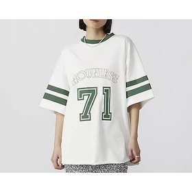 【ナウンレス/NOUNLESS】のNOUNLESS UNIFORM BIG TEE 人気、トレンドファッション・服の通販 founy(ファニー) ファッション Fashion レディースファッション WOMEN カットソー Cut And Sew グラフィック Graphic ジャージ Jersey バランス Balance プリント Print |ID:prp329100004553180