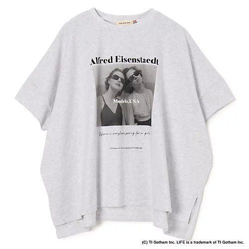 【スアデオ/suadeo】の【suadeo別注】LIFE ルーズシルエットTシャツ 人気、トレンドファッション・服の通販 founy(ファニー) 　ファッション　Fashion　レディースファッション　Fashion for Women　トップス・カットソー　Cut & Sew Tops　シャツ・ブラウス・オフィスカジュアル　Elegant Blouses & Button-Ups　ロングTシャツ・Tシャツ　Longline T-Shirts & Tees　洗える　Machine Washable　グラフィック　Graphic, Graphic Design　コレクション　Collection, Seasonal Line　シンプル　Simple, Minimal　スリット　Slit, Slit Detail　雑誌　Magazine, Fashion Magazine　バランス　Balance, Style Balance　プリント　Print, Printed Pattern　別注　Limited Edition, Custom Order　モノトーン　Monotone, Black and White　 other-1|ID: prp329100004553182 ipo3291000000032182371