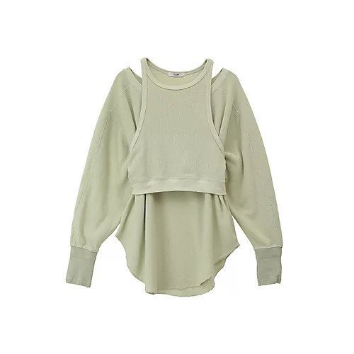 【クラネ/CLANE】のLAYRED BUSTIER THERMAL TOPS インテリア・キッズ・メンズ・レディースファッション・服の通販 founy(ファニー) 　ファッション　Fashion　レディースファッション　Fashion for Women　トップス・カットソー　Cut & Sew Tops　ビスチェ　Bustiers & Corset Tops / Layered Bustier Style　2024年　2024　2024春夏・S/S　Spring/Summer 2024 SS24　コンパクト　Compact, Small Size　サーマル　Thermal, Waffle Knit　タンク　Tank Top, Sleeveless Top　ビスチェ　Bustier, Corset Top　長袖　Long Sleeve, Full Sleeve　MINT|ID: prp329100004553186 ipo3291000000033511463