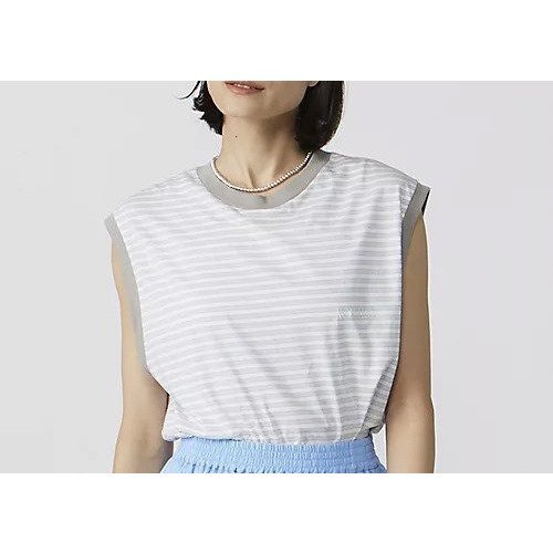 【ナウンレス/NOUNLESS】のNOUNLESS DRY BORDER TANK TOP インテリア・キッズ・メンズ・レディースファッション・服の通販 founy(ファニー) 　ファッション　Fashion　レディースファッション　WOMEN　ワンピース　Dress　パターン　Pattern　ボーダー　Border　BLUE|ID: prp329100004553191 ipo3291000000032182415