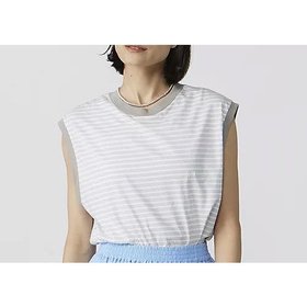 【ナウンレス/NOUNLESS】のNOUNLESS DRY BORDER TANK TOP 人気、トレンドファッション・服の通販 founy(ファニー) ファッション Fashion レディースファッション Fashion for Women ワンピース Dresses パターン Pattern, Design Print ボーダー Border, Stripe |ID:prp329100004553191