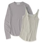 【スアデオ/suadeo】のシアートップスインナータンクセット チャコールグレーXグレージュ|ID: prp329100004553196 ipo3291000000032629618