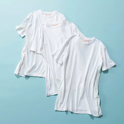 【メヤメ/MEYAME】のサイドステッチTシャツ 人気、トレンドファッション・服の通販 founy(ファニー) 　ファッション　Fashion　レディースファッション　WOMEN　トップス・カットソー　Tops/Tshirt　シャツ/ブラウス　Shirts/Blouses　ロング / Tシャツ　T-Shirts　シンプル　Simple　フォルム　Form　ベーシック　Basic　other-2|ID: prp329100004553198 ipo3291000000032182452