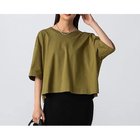 【サヤカ デイヴィス/SAYAKA DAVIS】のCropped Draped Back Tee 人気、トレンドファッション・服の通販 founy(ファニー) ファッション Fashion レディースファッション WOMEN インド India オーガニック Organic ラップ Wrap thumbnail オリーブ|ID: prp329100004553205 ipo3291000000032349440