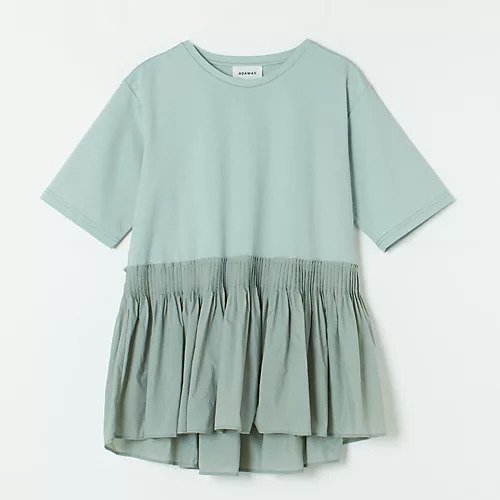 【アダワス/ADAWAS】の【HPS別注】Tuck Tee インテリア・キッズ・メンズ・レディースファッション・服の通販 founy(ファニー) 　ファッション　Fashion　レディースファッション　Fashion for Women　ノースリーブ　Sleeveless, No-Sleeve　ペプラム　Peplum, Flared Hem　別注　Limited Edition, Custom Order　半袖　Short Sleeve, Half Sleeve　洗える　Machine Washable　ミント|ID: prp329100004553227 ipo3291000000035587082
