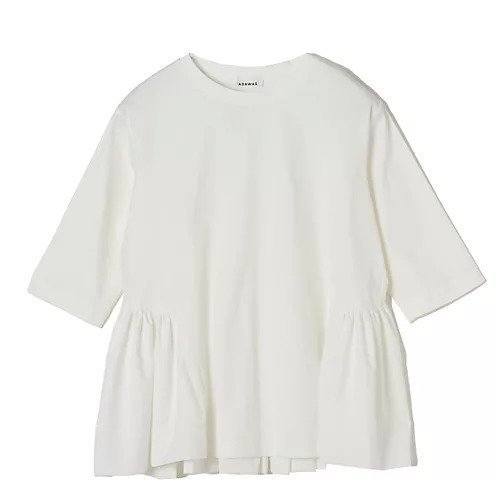 【エクラ/eclat】の切り替えギャザープルオーバー インテリア・キッズ・メンズ・レディースファッション・服の通販 founy(ファニー) 　ファッション　Fashion　レディースファッション　Ladies' Fashion Online　トップス・カットソー　Tops/Tshirt　プルオーバー　Pullover　カットソー　Cut And Sew　ギャザー　Gather　タフタ　Taffeta　フロント　Front　ペプラム　Peplum　エレガント 上品　Elegant　別注　Special Order　洗える　Washable　オフホワイト|ID: prp329100004553228 ipo3291000000032630055