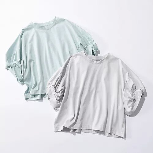 【サヤカ デイヴィス/SAYAKA DAVIS】のツイストスリーブTシャツ 人気、トレンドファッション・服の通販 founy(ファニー) 　ファッション　Fashion　レディースファッション　WOMEN　トップス・カットソー　Tops/Tshirt　シャツ/ブラウス　Shirts/Blouses　ロング / Tシャツ　T-Shirts　スリーブ　Sleeve　ツイスト　Twist　人気　Popularity　洗える　Washable　other-3|ID: prp329100004553234 ipo3291000000032349616