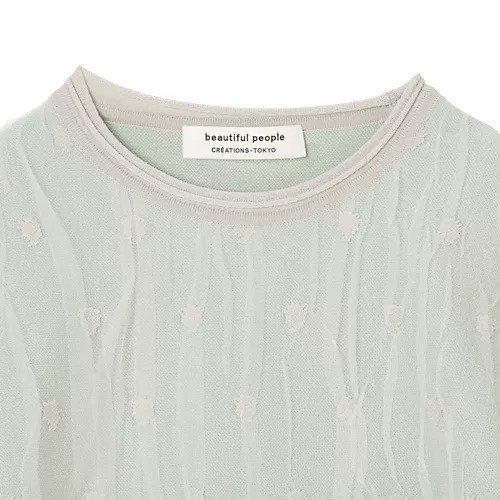 【ビューティフル ピープル/beautiful people】のcomma dotted two layers pullover 人気、トレンドファッション・服の通販 founy(ファニー) 　ファッション　Fashion　レディースファッション　WOMEN　トップス・カットソー　Tops/Tshirt　プルオーバー　Pullover　コンパクト　Compact　チュール　Tulle　ドット　Dot　フォルム　Form　フレア　Flare　other-3|ID: prp329100004553238 ipo3291000000032182660