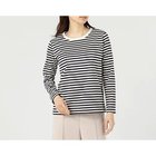 【スアデオ/suadeo】の【Munich】コラボキレイ目ボーダーロングTシャツ 人気、トレンドファッション・服の通販 founy(ファニー) ファッション Fashion レディースファッション WOMEN トップス・カットソー Tops/Tshirt シャツ/ブラウス Shirts/Blouses ロング / Tシャツ T-Shirts シルク Silk シンプル Simple ボーダー Border ロング Long 定番 Standard 日本製 Made In Japan 洗える Washable thumbnail ネイビー&#215;アイボリー|ID: prp329100004553241 ipo3291000000032182670