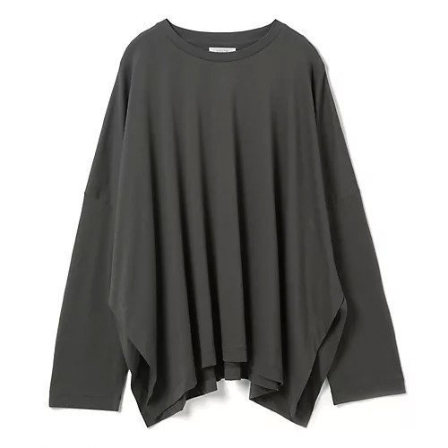 【エスロー/ESLOW】のワイドプルオーバー インテリア・キッズ・メンズ・レディースファッション・服の通販 founy(ファニー) 　ファッション　Fashion　レディースファッション　WOMEN　トップス・カットソー　Tops/Tshirt　プルオーバー　Pullover　ドレープ　Drape　ベーシック　Basic　ワイド　Wide　洗える　Washable　チャコール|ID: prp329100004553262 ipo3291000000032182765