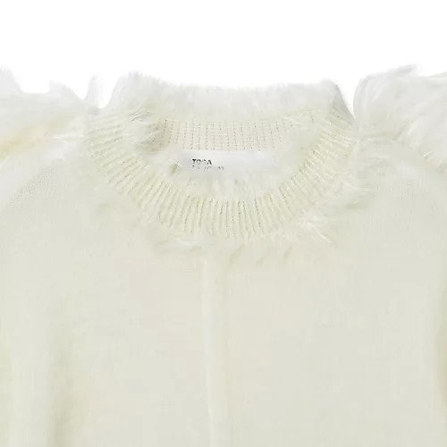 【トーガ/TOGA】のFur tape knit pullover 人気、トレンドファッション・服の通販 founy(ファニー) 　ファッション　Fashion　レディースファッション　Fashion for Women　トップス・カットソー　Cut & Sew Tops　ニット　Knit Tops & Sweaters　カジュアルプルオーバー・ニットトップス　Pullovers & Knit Tops / Casual Pullovers　2022年　2022　2022-2023秋冬・A/W　Autumn/Winter 2022–23 AW22–23　シンプル　Simple, Minimal　スリーブ　Sleeve, Long Sleeve / Short Sleeve　フェミニン　Feminine, Girly　A/W・秋冬　Autumn/Winter　other-3|ID: prp329100004553264 ipo3291000000032704260