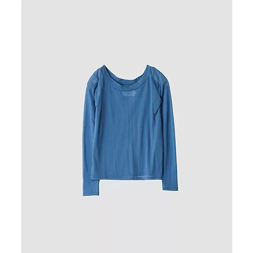 【ジェーンスミス/JANE SMITH】のSHEER WIDE NECK PULLOVER インテリア・キッズ・メンズ・レディースファッション・服の通販 founy(ファニー) 　ファッション　Fashion　レディースファッション　WOMEN　トップス・カットソー　Tops/Tshirt　プルオーバー　Pullover　シアー　Sheer　トレンド　Trend　BLUE|ID: prp329100004553273 ipo3291000000032182813