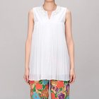 【ミュベール/MUVEIL】の刺繍入りプリーツブラウス 人気、トレンドファッション・服の通販 founy(ファニー) ファッション Fashion レディースファッション WOMEN トップス・カットソー Tops/Tshirt シャツ/ブラウス Shirts/Blouses ネックレス Necklace ノースリーブ No Sleeve フラワー Flower プリーツ Pleats モチーフ Motif thumbnail white|ID: prp329100004553282 ipo3291000000032182851