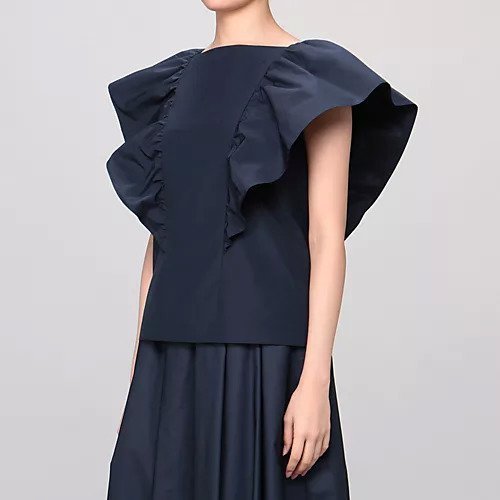 【エムフィル/M Fil】の袖布帛切替ノースリーブプルオーバー 人気、トレンドファッション・服の通販 founy(ファニー) 　ファッション　Fashion　レディースファッション　WOMEN　トップス・カットソー　Tops/Tshirt　キャミソール / ノースリーブ　No Sleeves　プルオーバー　Pullover　スリーブ　Sleeve　ノースリーブ　No Sleeve　フリル　Frills　エレガント 上品　Elegant　切替　Switching　other-3|ID: prp329100004553284 ipo3291000000032349976
