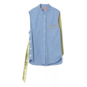 【ヌメロ ヴェントゥーノ/N°21】のシャツ 人気、トレンドファッション・服の通販 founy(ファニー) ファッション Fashion レディースファッション Fashion for Women トップス・カットソー Cut & Sew Tops シャツ・ブラウス・オフィスカジュアル Elegant Blouses & Button-Ups 2022年 2022 2022 春夏 S/S Spring/Summer 2022 SS22 ストライプ Stripe, Striped Pattern ノースリーブ Sleeveless, No-Sleeve ビジュー Bijou, Jewel-like Accent ポケット Pocket, Pocket Detail リボン Ribbon, Bow 洗える Machine Washable |ID:prp329100004553286