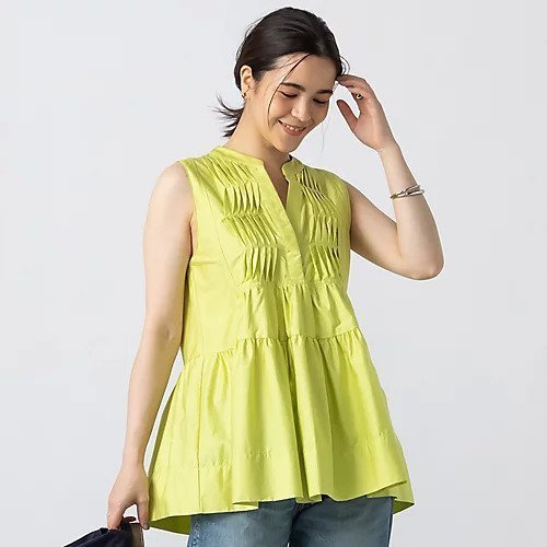 【デボーションツウィンズ/Devotion TWINS】のノースリーブ インテリア・キッズ・メンズ・レディースファッション・服の通販 founy(ファニー) 　ファッション　Fashion　レディースファッション　Fashion for Women　トップス・カットソー　Cut & Sew Tops　キャミソール&ノースリーブ　Camisoles & Sleeveless Tops　ギャザー　Gathered, Ruffled　シンプル　Simple, Minimal　ノースリーブ　Sleeveless, No-Sleeve　ライム|ID: prp329100004553287 ipo3291000000035299757