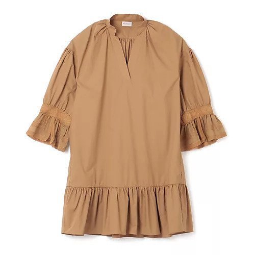 【バイ マレーネ ビルガー/BY MALENE BIRGER】のCLARISA DRESS インテリア・キッズ・メンズ・レディースファッション・服の通販 founy(ファニー) 　ファッション　Fashion　レディースファッション　WOMEN　ワンピース　Dress　ドレス　Party Dresses　ギャザー　Gather　スキッパー　Skipper　チュニック　Tunic　フリル　Frills　レース　Race　GOLDEN BEIGE|ID: prp329100004553299 ipo3291000000032182940