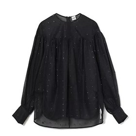 【バウト/BOWTE】のグリッターラメシアーブラウス 人気、トレンドファッション・服の通販 founy(ファニー) ファッション Fashion レディースファッション Ladies' Fashion Online トップス・カットソー Tops/Tshirt シャツ/ブラウス Shirts/Blouses オーガンジー Organdy ギャザー Gather シアー Sheer スカラップ Scalloped スリーブ Sleeve フェミニン Feminine |ID:prp329100004553308