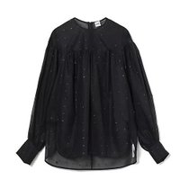 【バウト/BOWTE】のグリッターラメシアーブラウス 人気、トレンドファッション・服の通販 founy(ファニー) ファッション Fashion レディースファッション Ladies' Fashion Online トップス・カットソー Tops/Tshirt シャツ/ブラウス Shirts/Blouses オーガンジー Organdy ギャザー Gather シアー Sheer スカラップ Scalloped スリーブ Sleeve フェミニン Feminine |ID:prp329100004553308