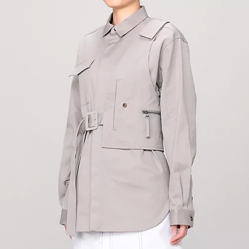 【ジーヴィージーヴィ/G.V.G.V.】のVEST LAYERED COTTON TWILL SHIRT 人気、トレンドファッション・服の通販 founy(ファニー) 　ファッション　Fashion　レディースファッション　WOMEN　アウター　Coat Outerwear　トップス・カットソー　Tops/Tshirt　シャツ/ブラウス　Shirts/Blouses　ベスト/ジレ　Gilets/Vests　トレンチ　Trench　フェミニン　Feminine　ベスト　Vest　other-3|ID: prp329100004553310 ipo3291000000032182988
