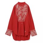 【ウェールズ ボナー/WALES BONNER】のMENELIK EMBROIDERED SHIRT Scarlet|ID: prp329100004553312 ipo3291000000032630726