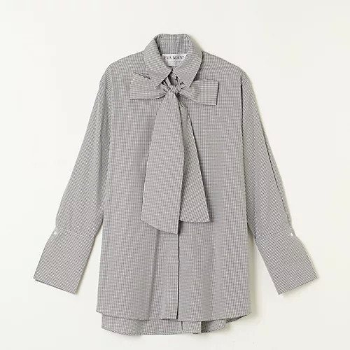 【エヴァマン/EVA MANN】の【HPS別注】ボウタイ付きギンガムチェックブラウス インテリア・キッズ・メンズ・レディースファッション・服の通販 founy(ファニー) https://founy.com/ ファッション Fashion レディースファッション WOMEN トップス・カットソー Tops/Tshirt シャツ/ブラウス Shirts/Blouses カフス Cuffs シンプル Simple 別注 Special Order |ID: prp329100004553322 ipo3291000000032350333