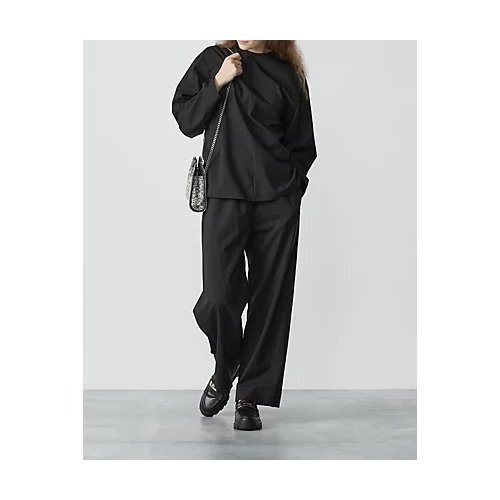 【ブラミンク/BLAMINK】のウールクルーネックロングスリーブブラウス 人気、トレンドファッション・服の通販 founy(ファニー) 　ファッション　Fashion　レディースファッション　Fashion for Women　トップス・カットソー　Cut & Sew Tops　シャツ・ブラウス・オフィスカジュアル　Elegant Blouses & Button-Ups　2023年　2023　2023-2024秋冬・A/W　Autumn/Winter 2023–24 AW23–24　リラックス　Relax, Relaxed Fit　other-3|ID: prp329100004553323 ipo3291000000033526309