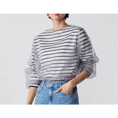 【ロエフ/LOEFF】のLF FSNG SHEER PO インテリア・キッズ・メンズ・レディースファッション・服の通販 founy(ファニー) 　ファッション　Fashion　レディースファッション　Ladies' Fashion Online　チュール　Tulle　バスク　Basque　MD.Gray|ID: prp329100004553325 ipo3291000000032630892