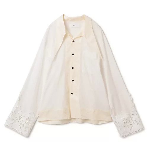 【トーガ プルラ/TOGA PULLA】のMesh lace shirt インテリア・キッズ・メンズ・レディースファッション・服の通販 founy(ファニー) 　ファッション　Fashion　レディースファッション　WOMEN　トップス・カットソー　Tops/Tshirt　シャツ/ブラウス　Shirts/Blouses　2024年　2024　2024春夏・S/S　Ss,Spring/Summer,2024　ケミカル　Chemical　フェミニン　Feminine　マニッシュ　Mannish　メッシュ　Mesh　メンズ　Mens　モチーフ　Motif　レース　Race　エレガント 上品　Elegant　WHITE|ID: prp329100004553329 ipo3291000000032350374
