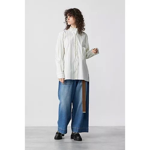 【プラン C/Plan C】のL/S SHIRT 人気、トレンドファッション・服の通販 founy(ファニー) 　ファッション　Fashion　レディースファッション　WOMEN　トップス・カットソー　Tops/Tshirt　シャツ/ブラウス　Shirts/Blouses　2024年　2024　2024春夏・S/S　Ss,Spring/Summer,2024　ギャザー　Gather　ストライプ　Stripe　フリル　Frills　other-2|ID: prp329100004553331 ipo3291000000032183075