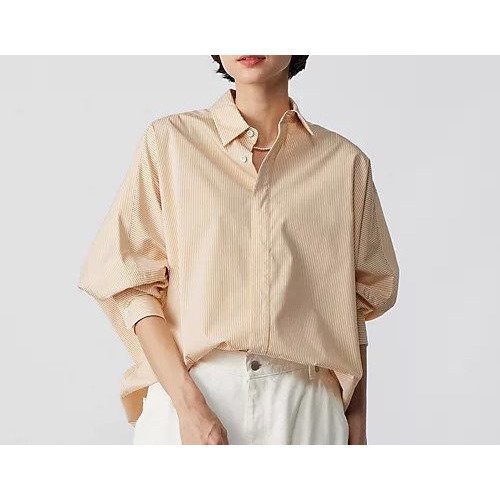 【ユニオンランチ/UNION LAUNCH】のREGULAR COLLAR DOLMAN SHIRT 人気、トレンドファッション・服の通販 founy(ファニー) 　ファッション　Fashion　レディースファッション　Fashion for Women　トップス・カットソー　Cut & Sew Tops　シャツ・ブラウス・オフィスカジュアル　Elegant Blouses & Button-Ups　ストライプ　Stripe, Striped Pattern　ブロード　Broadcloth, Fine Cotton　定番　Standard, Basic Item　 other-1|ID: prp329100004553335 ipo3291000000034616972