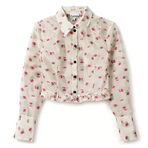 【ガニー/GANNI】のOrganza Jacquard Shirt インテリア・キッズ・メンズ・レディースファッション・服の通販 founy(ファニー) https://founy.com/ ファッション Fashion レディースファッション WOMEN トップス・カットソー Tops/Tshirt シャツ/ブラウス Shirts/Blouses 2024年 2024 2024春夏・S/S Ss,Spring/Summer,2024 カフス Cuffs コンパクト Compact フリル Frills ボレロ Bolero モチーフ Motif ロング Long 洗える Washable |ID: prp329100004553336 ipo3291000000032350432