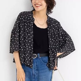 【ノーリーズ/NOLLEY'S】 ドットギャザーショート丈ブラウス人気、トレンドファッション・服の通販 founy(ファニー) ファッション Fashion レディースファッション WOMEN トップス・カットソー Tops/Tshirt シャツ/ブラウス Shirts/Blouses 2025年 2025 2025春夏・S/S Ss,Spring/Summer,2025 ショート Short ドット Dot フロント Front |ID:prp329100004553342