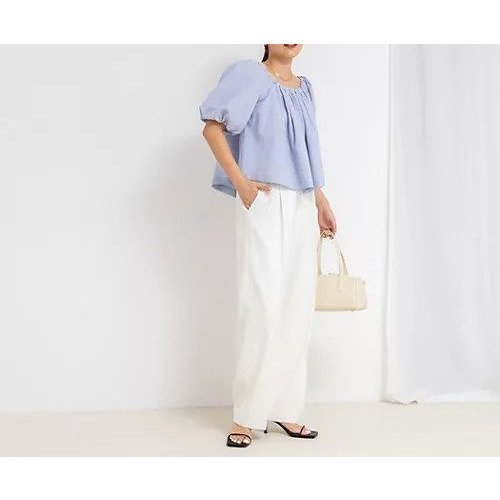 【ノーリーズソフィー/NOLLEY'S sophi】の【MARILYN MOON/マリリーンムーン】balloon 2way off-shoulder blouse 人気、トレンドファッション・服の通販 founy(ファニー) 　ファッション　Fashion　レディースファッション　Fashion for Women　2025年　2025　2025春夏・S/S　Spring/Summer 2025 SS25　サテン　Satin, Glossy Fabric　スクエア　Square, Square Shape　スリット　Slit, Slit Detail　デニム　Denim, Jeans Material　バルーン　Balloon, Balloon Silhouette　ワイド　Wide, Wide Fit　other-3|ID: prp329100004553343 ipo3291000000032183134