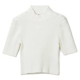 【クレージュ/COURREGES】のSHOULDER SNAPS RIB KNIT CROPSWEATER 人気、トレンドファッション・服の通販 founy(ファニー) ファッション Fashion レディースファッション Fashion for Women トップス・カットソー Cut & Sew Tops ニット Knit Tops & Sweaters レディースパーカー・カジュアルフーディー Casual Hoodies & Sweatshirts スウェット・クルーネックトップス Sweatshirts & Crewnecks / Relaxed Fit Sweat Tops 2023年 2023 2023-2024秋冬・A/W Autumn/Winter 2023–24 AW23–24 クラシカル Classical, Vintage-Inspired クロップド Cropped, Short Length トレンド Trend, Trending Now ハイネック High Neck, Mock Neck バランス Balance, Style Balance リブニット Rib Knit, Ribbed Knit 半袖 Short Sleeve, Half Sleeve 洗える Machine Washable |ID:prp329100004553344
