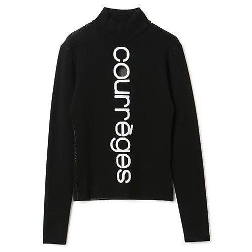 【クレージュ/COURREGES】のCOURREGES INTARSIA SWEATER インテリア・キッズ・メンズ・レディースファッション・服の通販 founy(ファニー) 　ファッション　Fashion　レディースファッション　WOMEN　トップス・カットソー　Tops/Tshirt　パーカ　Sweats　スウェット　Sweat　2023年　2023　2023-2024秋冬・A/W　Aw/Autumn/Winter//Fw/Fall-Winter/2023-2024　クラシカル　Classical　ハイネック　High Neck　洗える　Washable　BLACK/HERITAGE WHITE|ID: prp329100004553345 ipo3291000000032183140