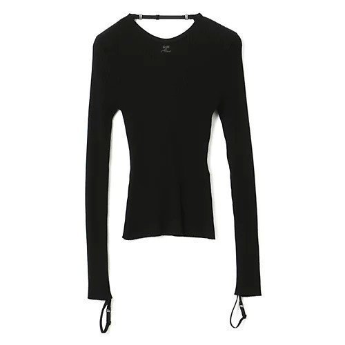 【クレージュ/COURREGES】のELASTIC WRISTS RIB KNIT SWEATER インテリア・キッズ・メンズ・レディースファッション・服の通販 founy(ファニー) https://founy.com/ ファッション Fashion レディースファッション Fashion for Women トップス・カットソー Cut & Sew Tops ニット Knit Tops & Sweaters レディースパーカー・カジュアルフーディー Casual Hoodies & Sweatshirts スウェット・クルーネックトップス Sweatshirts & Crewnecks / Relaxed Fit Sweat Tops 2023年 2023 2023-2024秋冬・A/W Autumn/Winter 2023–24 AW23–24 アクセサリー Fashion Accessories コンパクト Compact, Small Size シンプル Simple, Minimal フィット Fit, Slim Fit リブニット Rib Knit, Ribbed Knit 洗える Machine Washable |ID: prp329100004553348 ipo3291000000033512160