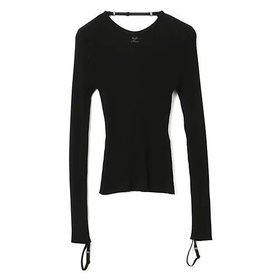 【クレージュ/COURREGES】のELASTIC WRISTS RIB KNIT SWEATER 人気、トレンドファッション・服の通販 founy(ファニー) ファッション Fashion レディースファッション Fashion for Women トップス・カットソー Cut & Sew Tops ニット Knit Tops & Sweaters レディースパーカー・カジュアルフーディー Casual Hoodies & Sweatshirts スウェット・クルーネックトップス Sweatshirts & Crewnecks / Relaxed Fit Sweat Tops 2023年 2023 2023-2024秋冬・A/W Autumn/Winter 2023–24 AW23–24 アクセサリー Fashion Accessories コンパクト Compact, Small Size シンプル Simple, Minimal フィット Fit, Slim Fit リブニット Rib Knit, Ribbed Knit 洗える Machine Washable |ID:prp329100004553348