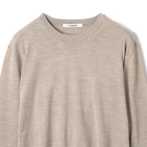 【スローン/SLOANE】の18Gシルク天竺 ポイントカラークルーニット 人気、トレンドファッション・服の通販 founy(ファニー) 　ファッション　Fashion　レディースファッション　WOMEN　トップス・カットソー　Tops/Tshirt　ニット　Knit Tops　シルク　Silk　ジャケット　Jacket　リュクス　Luxe　other-3|ID: prp329100004553354 ipo3291000000032183188
