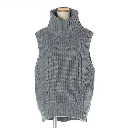 【エクラ/eclat】のノースリーブタートルニット 人気、トレンドファッション・服の通販 founy(ファニー) 　ファッション　Fashion　レディースファッション　Ladies' Fashion Online　トップス・カットソー　Tops/Tshirt　ニット　Knit Tops　キャミソール / ノースリーブ　No Sleeves　タートル　Turtle　ノースリーブ　No Sleeve　フォルム　Form　ベスト　Vest　別注　Special Order　A/W・秋冬　Aw・Autumn/Winter・Fw・Fall-Winter　other-2|ID: prp329100004553362 ipo3291000000032631102